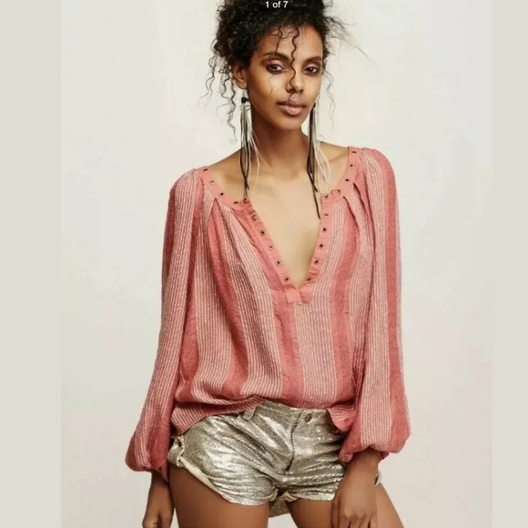 Free people against all odds Grommet blouse, Small - Picture 3 of 7